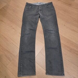 Rogan Puck Jeans Mens Size 36x34 Grey Straight Leg Classic Fit Made in USA Denim